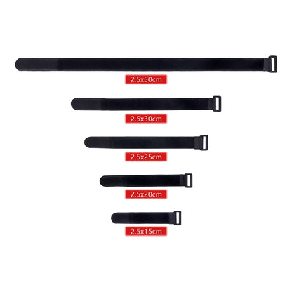 10PCS 10-50cm Colorful Nylon Reverse Buckle Strap Cable Ties Fastener Tape Self-Adhesive Loop Tape Strap Sticky Line Finishing
