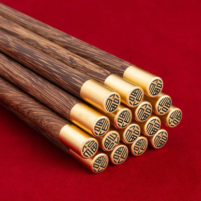 10Pairs Chinese Natural Wooden Chopsticks Non-Slip  Healthy Sushi Sticks Japanese Wand Tableware Chopsticks