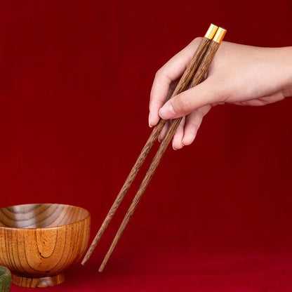 10Pairs Chinese Natural Wooden Chopsticks Non-Slip Healthy Sushi Sticks Japanese Wand Tableware Chopsticks