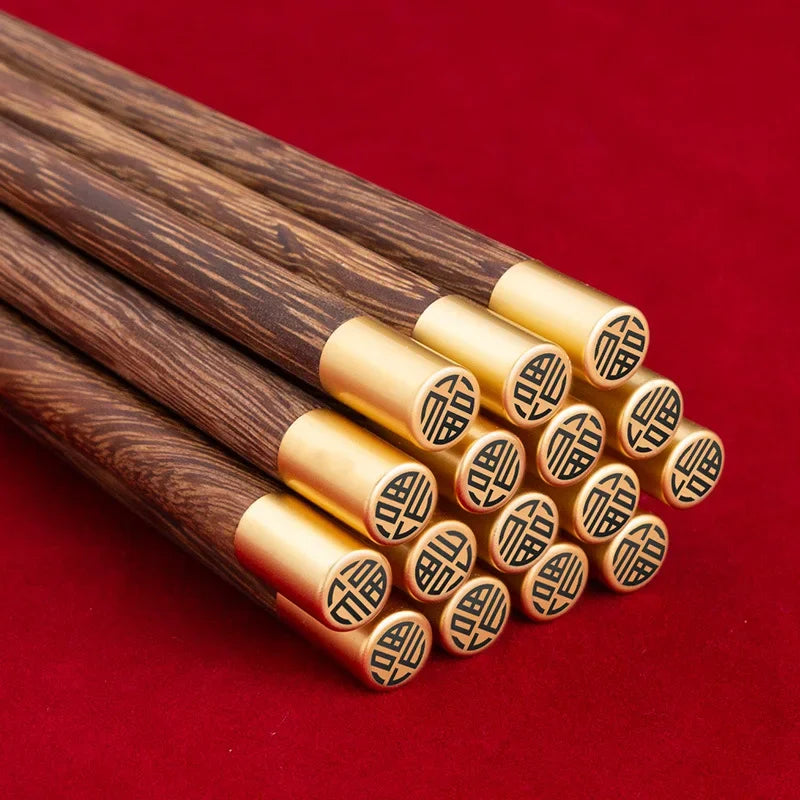 10Pairs Chinese Natural Wooden Chopsticks Non-Slip Healthy Sushi Sticks Japanese Wand Tableware Chopsticks