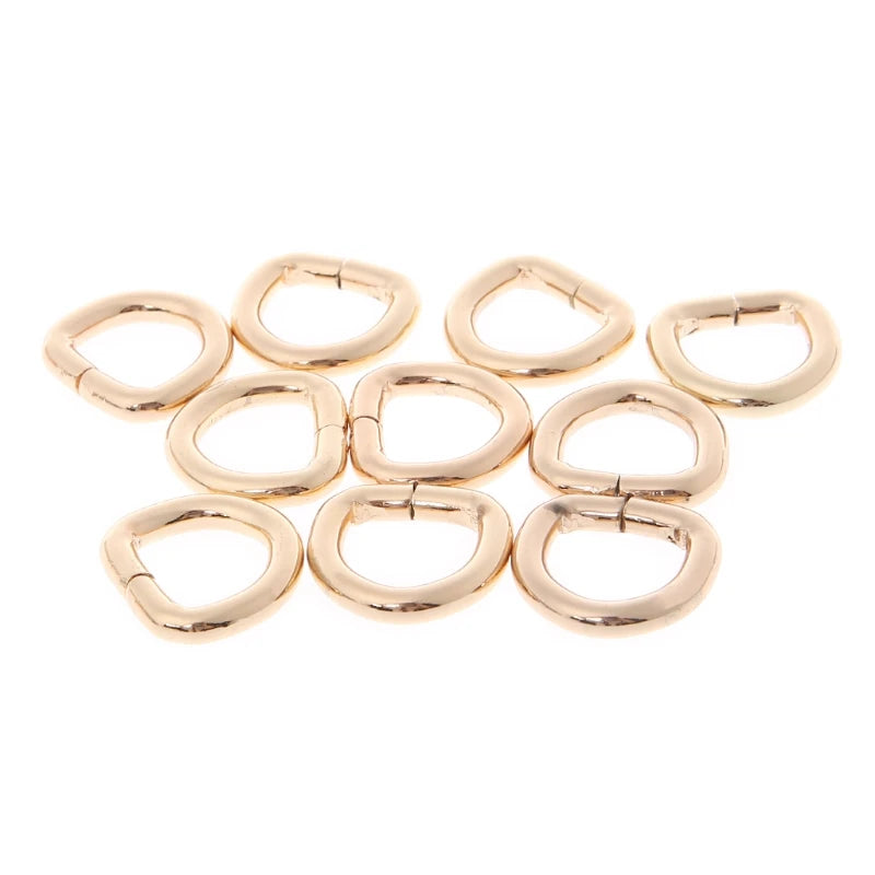 10Pcs Metal D Ring Buckle Handbag Leather Bag Purse Strap Belt Web Clasp 12mm