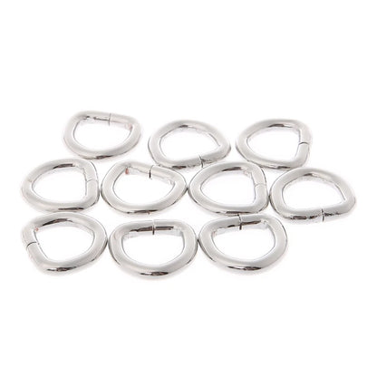 10Pcs Metal D Ring Buckle Handbag Leather Bag Purse Strap Belt Web Clasp 12mm