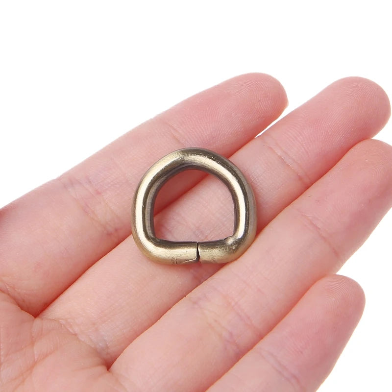10Pcs Metal D Ring Buckle Handbag Leather Bag Purse Strap Belt Web Clasp 12mm