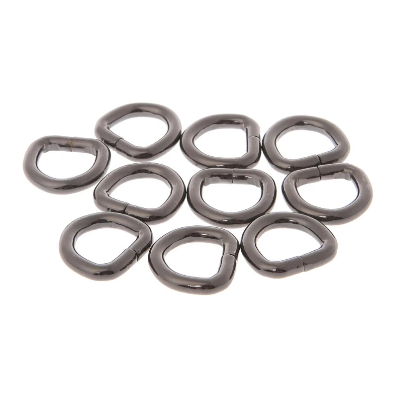 10Pcs Metal D Ring Buckle Handbag Leather Bag Purse Strap Belt Web Clasp 12mm