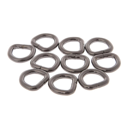 10Pcs Metal D Ring Buckle Handbag Leather Bag Purse Strap Belt Web Clasp 12mm