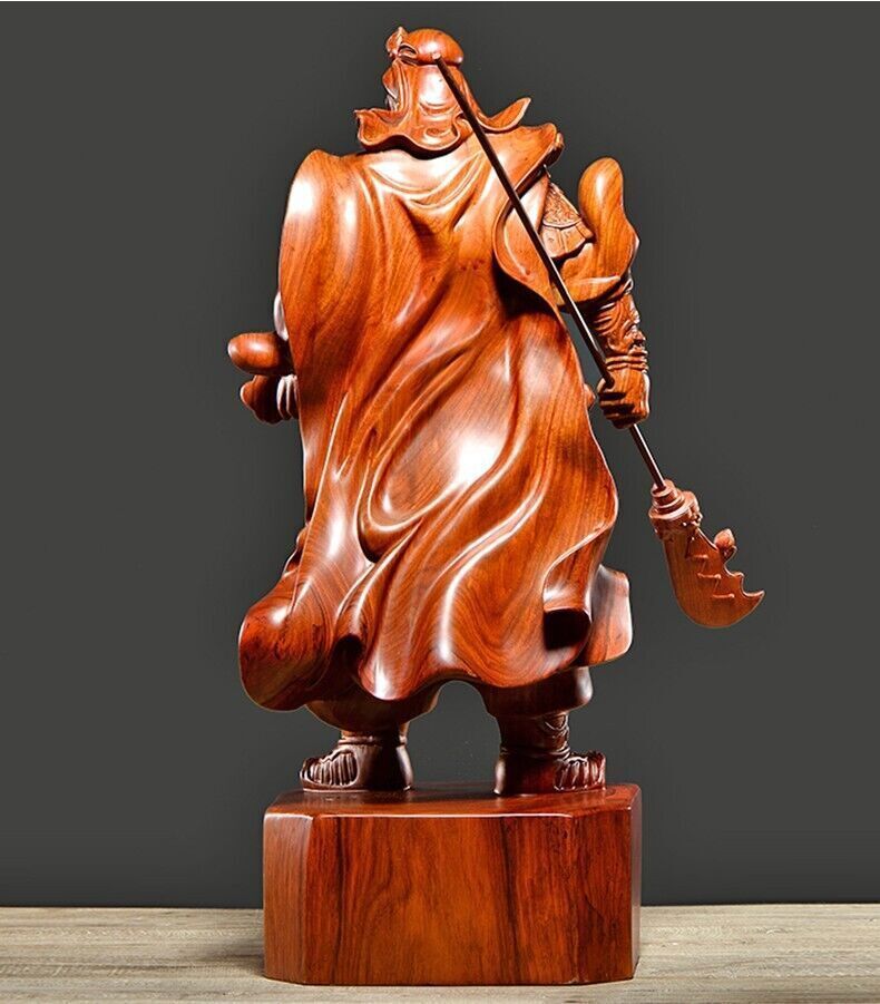 68cm, China FENGSHUI Guan Yu GuanGong Warrior God Wealth Carving rosewood Statue