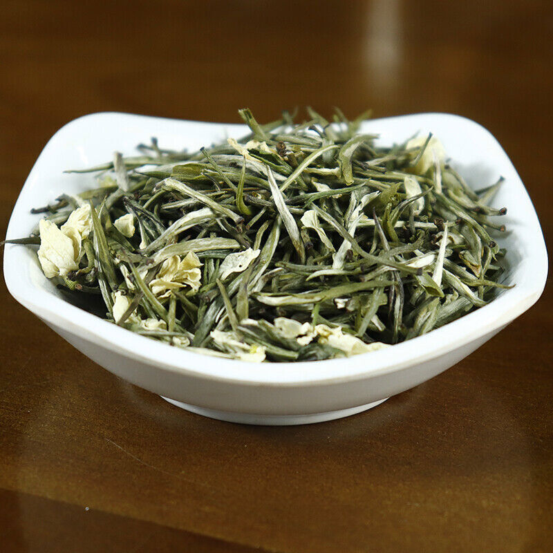 CHINA Jasmine Silver Needle Flavor GREEN Tea,MO LI BAI HAO YIN ZHEN JASMIN 茉莉银针