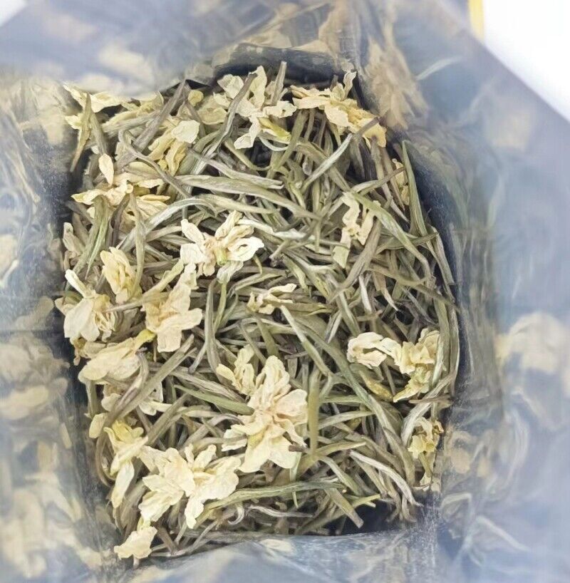 CHINA Jasmine Silver Needle Flavor GREEN Tea,MO LI BAI HAO YIN ZHEN JASMIN 茉莉银针