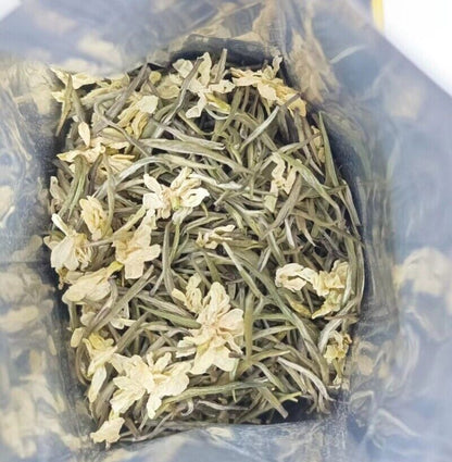 CHINA Jasmine Silver Needle Flavor GREEN Tea,MO LI BAI HAO YIN ZHEN JASMIN 茉莉银针