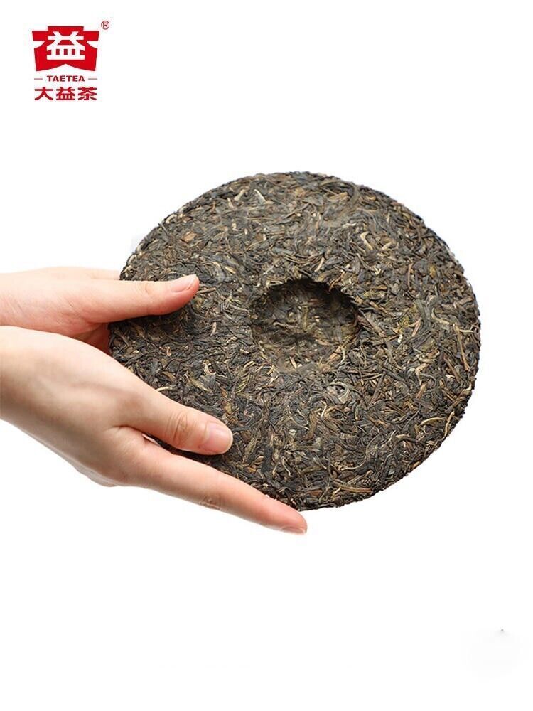 357g,大益 Raw Pu'er Tee Puer Tea TAETEA,Yunnan Menghai  Dayi pu zhi wei Puerh cake