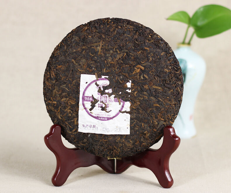 200g Yunnan Haiwan"Lao Tong Zhi"908 Menghai Pu erh Ripe Tea Cake,141 Puer Cooked