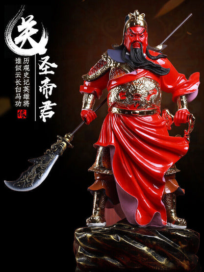 46cm,Modern resin Wealth Guan Gong Riding Dragon Statue,Guan Yu,Home God War 关公