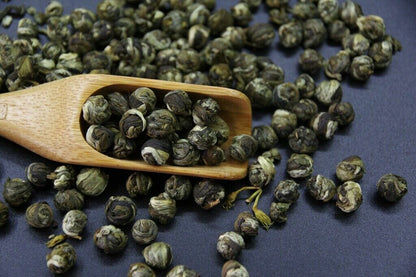 Organic Nonpareil Supreme King grade Jasmine Dragon Pearl Chinese GREEN TEA ball