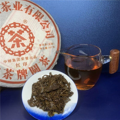 2010 CHINATEA HONG YIN YUAN CHA Pu-erh Tea Cake Zhongcha Raw Pu'er Puer tee,357g