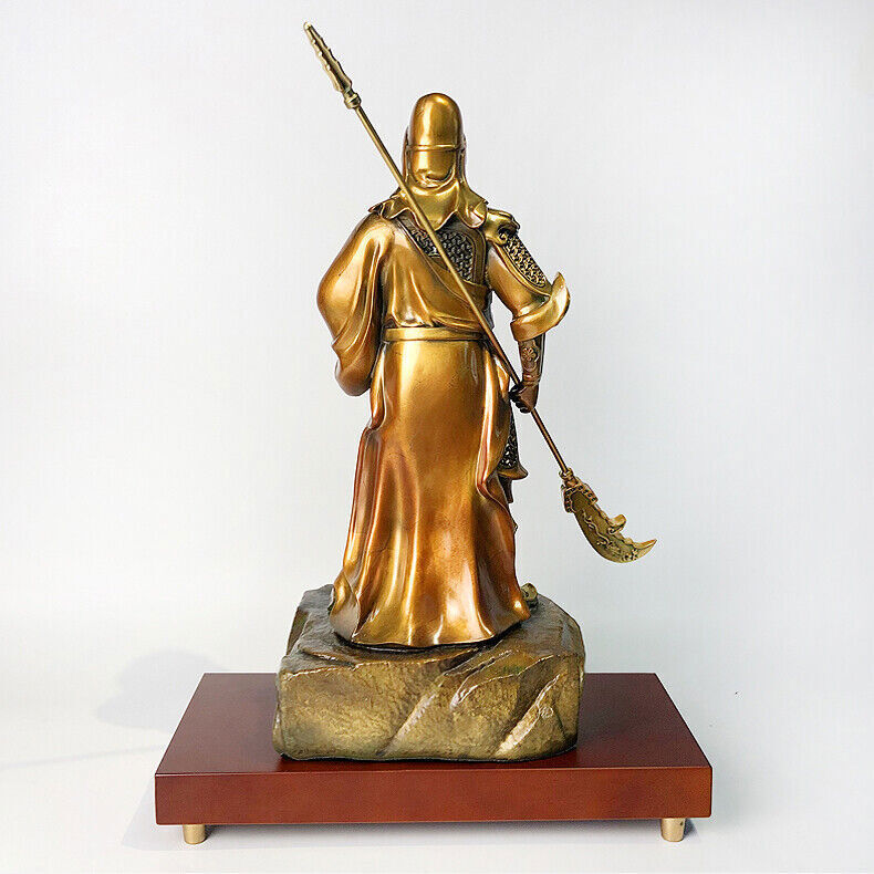 54cm, BRASS copper GuanGong Guan Yu Gong,great Buddha Warrior God wealth Statue