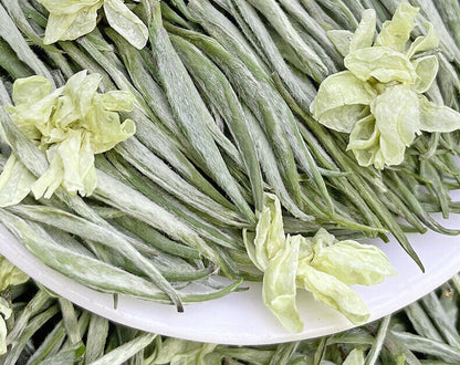 CHINA Jasmine Silver Needle Flavor GREEN Tea,MO LI BAI HAO YIN ZHEN JASMIN 茉莉银针