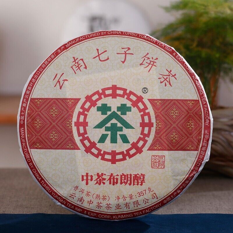 CHINATEA Bulang Chun,2019 pu erh Puer Tea Ripe Yunnan qizi Beeng cake tee,357g