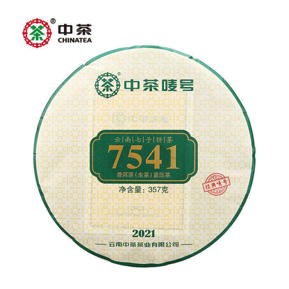 2021 CHINA TEA CNNP COFCO Raw Puerh Tea 7541 Classic 357g ZhongCha,puer tee erh