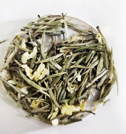 CHINA Jasmine Silver Needle Flavor GREEN Tea,MO LI BAI HAO YIN ZHEN JASMIN 茉莉银针