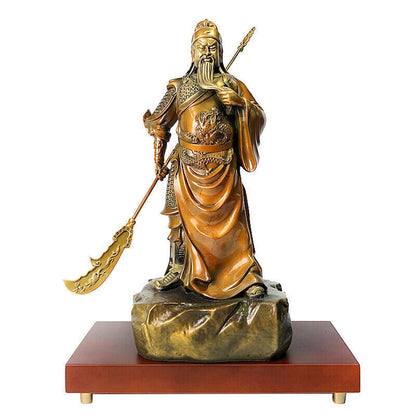 54cm, BRASS copper GuanGong Guan Yu Gong,great Buddha Warrior God wealth Statue