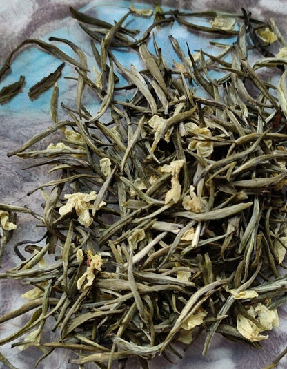 Jasmine Silver Needle Loose Leaf GREEN Tea,MO LI BAI HAO YIN ZHEN cha,JASMIN tee