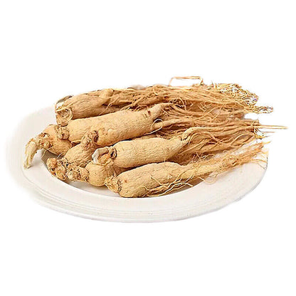 Asian Panax Korean White Ginseng Root,China Herbal Tea,Whole Ren shen roots 白人參