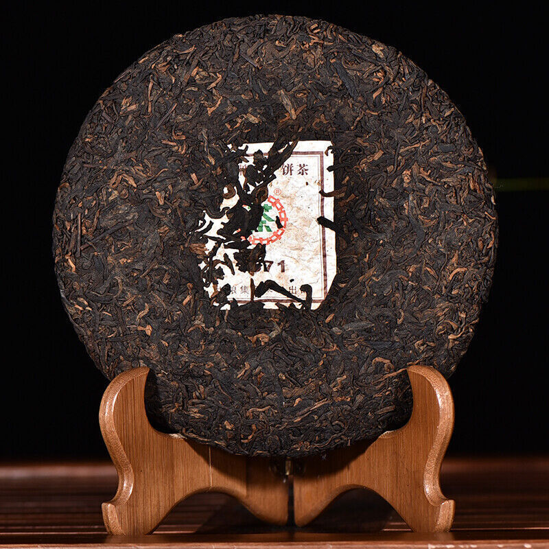 357g,China CNNP Zhong Cha 7571 qi zi Puerh Pu er cooked Cake tea,puer tee erh