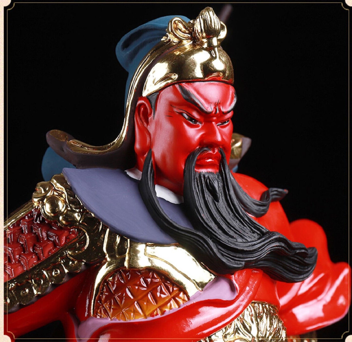 46cm,Modern resin Wealth Guan Gong Riding Dragon Statue,Guan Yu,Home God War 关公