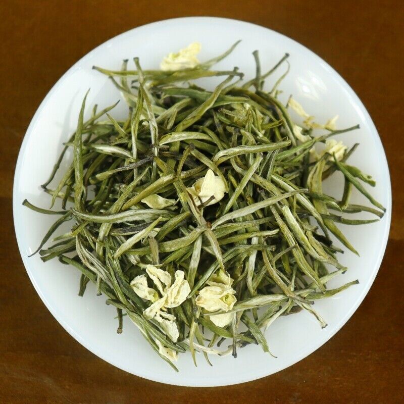 Jasmine Silver Needle Loose Leaf GREEN Tea,MO LI BAI HAO YIN ZHEN cha,JASMIN tee