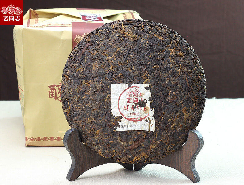 China Yunnan "Lao Tong Zhi"151 Menghai Chun xiang Pu erh Tea ripe Cake,er 357g