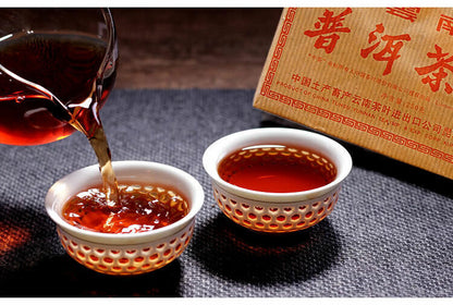 250g,2006 China Yunnan Classic Zhong Cha 7581 puer Pu erh Cake RIPE Tea er tee