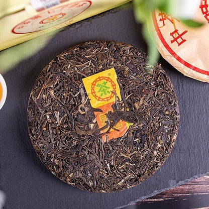 357g, 2021 China ZhongCha zhen pin qizi Puerh Pu er Raw Cake tea,puer tee erh