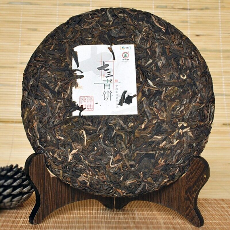 2014 CHINATEA 73 GREEN Pu erh Tea Cake,Yunnan UNCOOKED Pu'er Puer tee 中茶青饼,357g