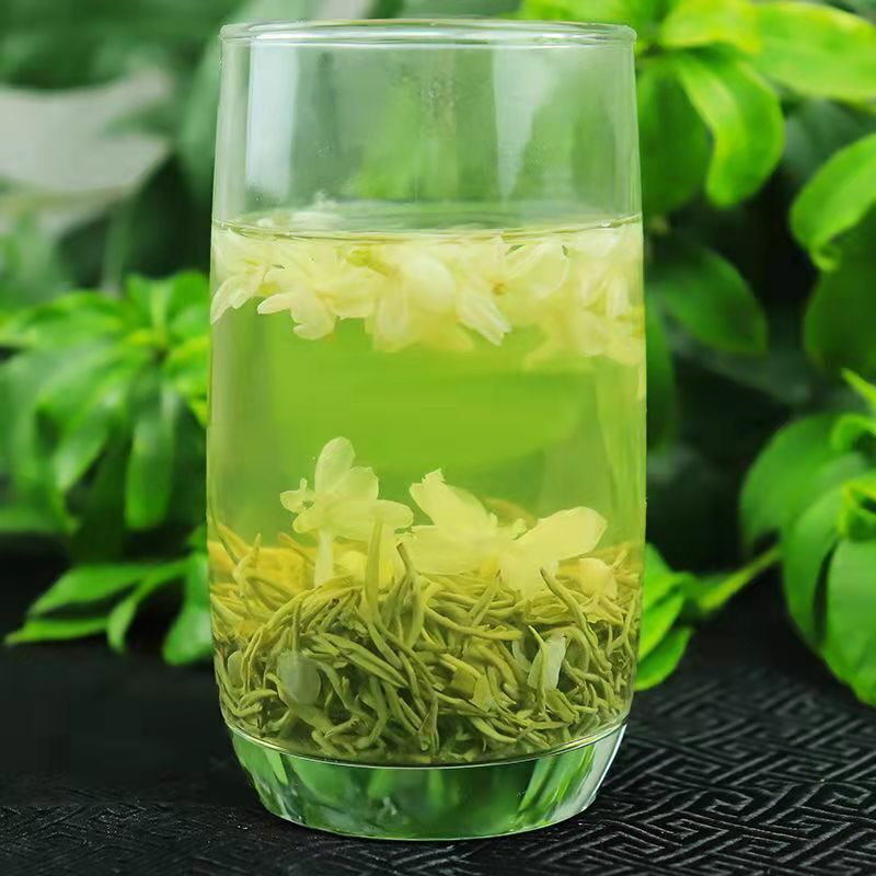 Bi Tan Piao Xue green Jasmine flower tea,Snowflakes,China Jasmintee grüner Tee