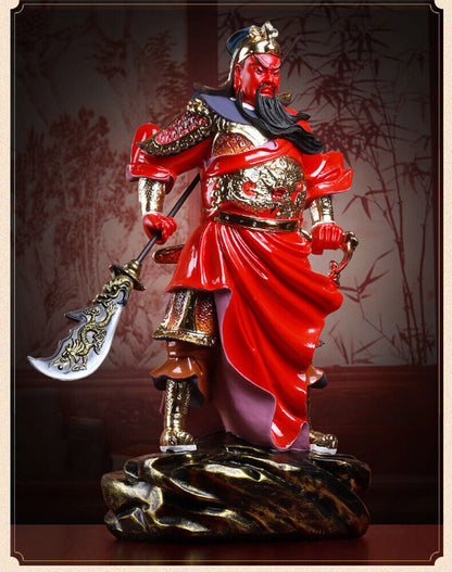 46cm,Modern resin Wealth Guan Gong Riding Dragon Statue,Guan Yu,Home God War 关公