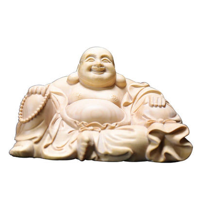 10cm/12.5cm Boxwood Buddha Feng Shui Car Hanging Wood Statue Zen Real Wood Wood Sculpture Home Décor