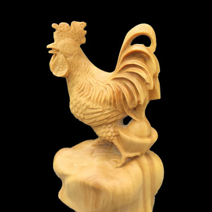 10cm Boxwood Wood Sculpture Real Wood Wood Statue Animal Sculpture Chinese Zodiac Collection Traditional Chinese Home Décor