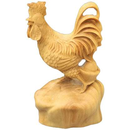 10cm Boxwood Wood Sculpture Real Wood Wood Statue Animal Sculpture Chinese Zodiac Collection Traditional Chinese Home Décor