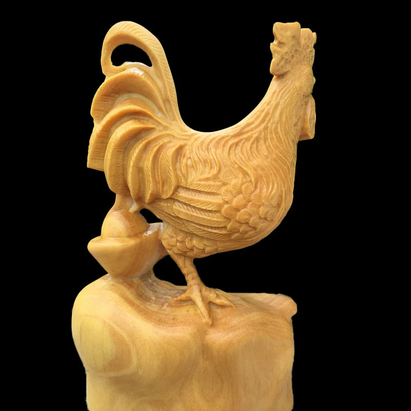 10cm Boxwood Wood Sculpture Real Wood Wood Statue Animal Sculpture Chinese Zodiac Collection Traditional Chinese Home Décor