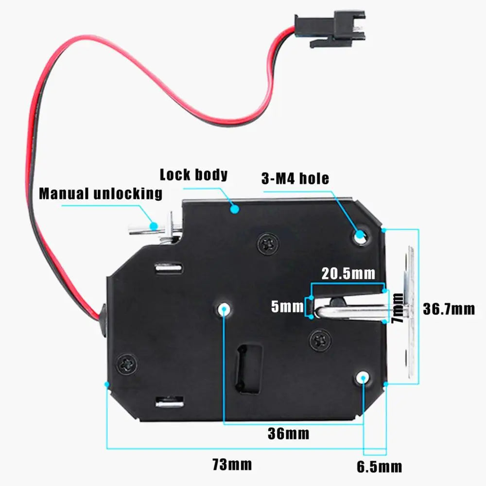 10pcs Fechadura Electromagnetic Lock for Electronic Locker Smart Cabinet Lock with status detection cerradura inteligente