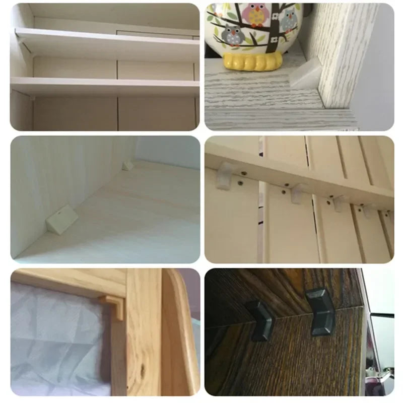 10pcs Thick nylon plastic corner brackets 90 degree plywood connector Joint Fastener Shelf support for Furniture cabinet fitting
