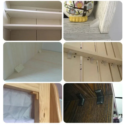 10pcs Thick nylon plastic corner brackets 90 degree plywood connector Joint Fastener Shelf support for Furniture cabinet fitting
