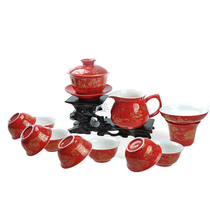 10pcs/lot wedding cup porcelain tea cup under glaze ceramic cup of tea Chinese kungfu serving cups small for Pu'er Green tea new