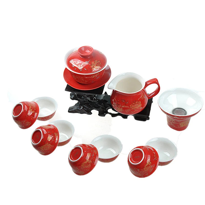 10pcs/lot wedding cup porcelain tea cup under glaze ceramic cup of tea Chinese kungfu serving cups small for Pu'er Green tea new