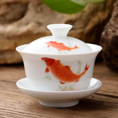 11.11  gaiwan 80cc porcelain tureen Chinese ceramic tea bowl set covered bowl with lid cup saucer China cup bowls on sales new