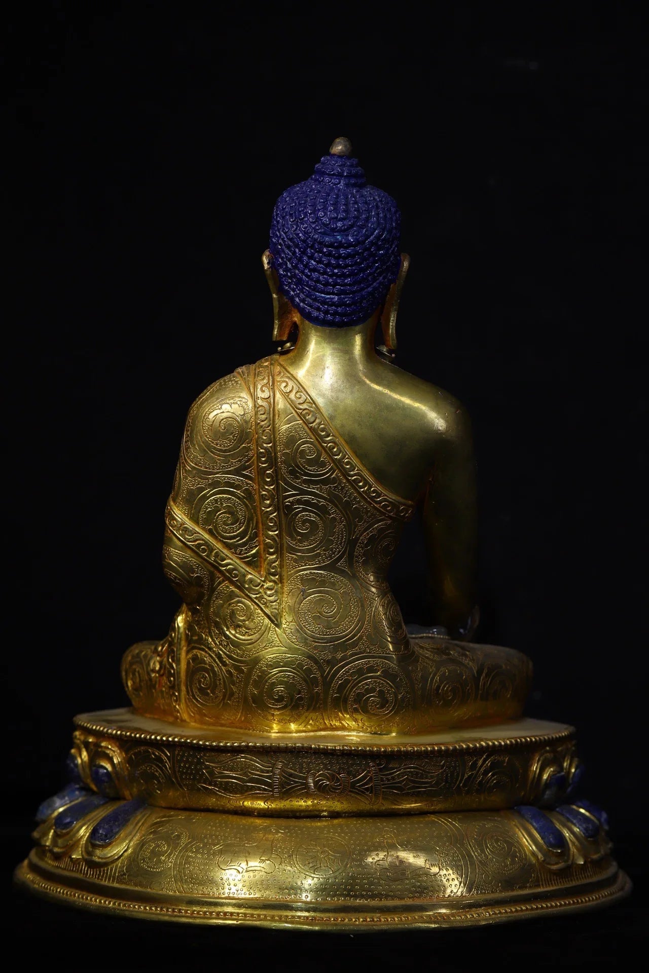 11"Tibetan Temple Collection Old Natural Crystal Mosaic Gem Sakyamuni Buddha Lotus Platform Worship hall Town House Exorcism
