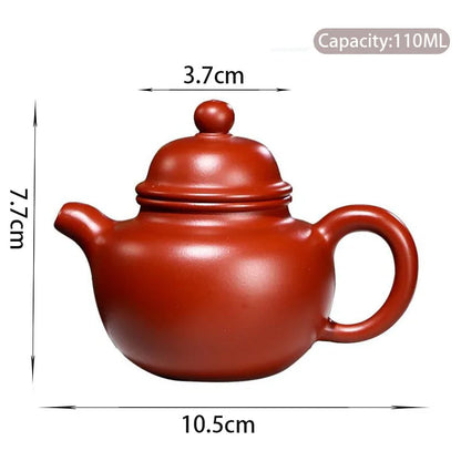 110ml Authentic Yixing Purple Clay Teapot Famous Handmade Small Capacity Tea Pot Raw Ore Dahongpao Kettle Chinese Zisha Tea Set