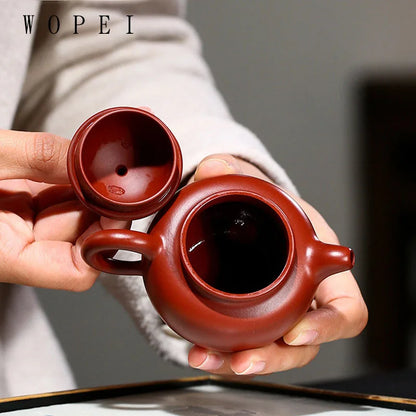 110ml Authentic Yixing Purple Clay Teapot Famous Handmade Small Capacity Tea Pot Raw Ore Dahongpao Kettle Chinese Zisha Tea Set