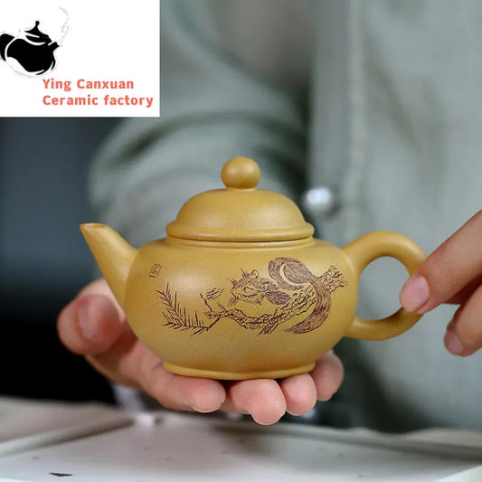 110ml Authentic Yixing Purple Clay Teapot Handmade Section Mud Filter Tea Pot Home Zisha Beauty Kettle Chinese Tea Set Gifts