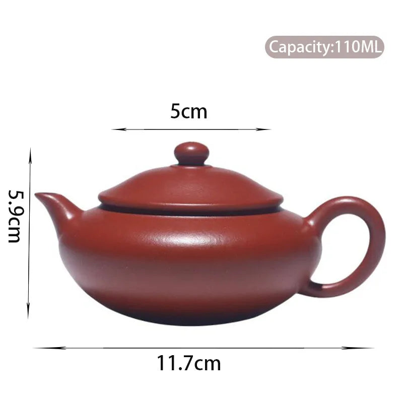 110ml Authentic Yixing Small Capacity Purple Clay Teapots Famous Artists Handmade Tea Pot Beauty Kettle Chinese Zisha Tea Set